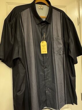 Hardaddy Men's Black & Gray Vertical Stripe NWT 4X